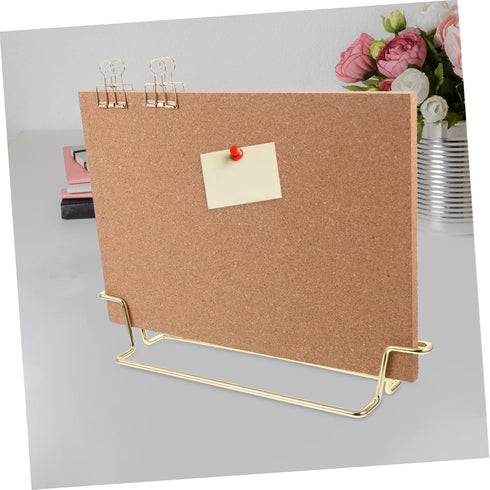 STOBOK 1 Set Cork Board Display Stand, Photo Desktop Display Items with Cork Framed Bulletin Board Bracket