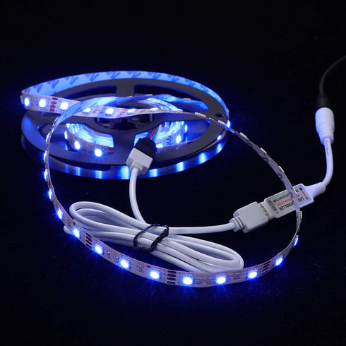 5050 4 Pin RGB LED Strip Connector Kit, RGB Extension Cable, 2 Way RGB Splitter Cable, L Connectors, T Connector