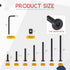 Hilitchi M6 140Pcs (20-80mm Black Hex Socket Head Screws Bolts Barrel Nuts Hardware Assortment Kit for Crib Baby Bed