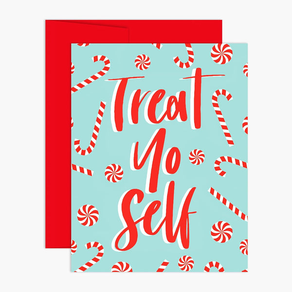 Palmer Street Press Money Holder Christmas Cards - TREAT YO SELF: Premium