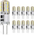 G4 LED Bulb 12V ac/dc Bi-pin Base Landscape Light Bulbs - 10W Replacement Halogen JC Bulb - Daylight White 6000K - 10