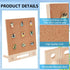 BENECREAT Cork Board Pin Display, 9.7x8.2inch Rectangle Bulletin Board for Brooch Collection, Office Home Decor