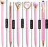 Pink Pens for Women, 6 Pcs Cute Ballpoint Pens Bulk, 1.0mm Medium Point Black Ink, Office School Supplies Gifts for