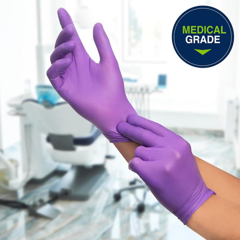 5.9 9.5 55080 1000) HALYARD PURPLE NITRILE Gloves Powder Free Disposable Medical Exam Gloves Dental Chemo Protection