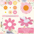Whaline 36Pcs Boho Groovy Retro Hippie Daisy Flower Sticky Notes 9 Designs Floral Self-Stick Note Pads Colorful Removable Notepads for Reminder Stationery Studying School Office Home Supplies