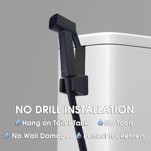 Set, Handheld Bidet Sprayer for Toilet, Lockable Push Button, High Pressure Bathroom Sprayer, Cloth Diaper & Personal