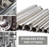 TAISHER 2Pcs Stainless Steel Pipe Fittings, 1/4" NPT x 1/4" NPT Male Threaded, 10" Length Nipple Cast Pipe