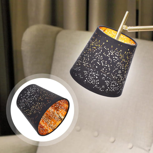 5.90X5.90X5.51 Inch Lurrose Hollow-Out Cloth Lampshade Clip-on Light Shade Cover Small Lampshade Accessories