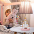 HERBESTBAY 14 Inch Bulb Kids Table Lamp, Adorable Castle Style Kids Desk Lamp, Pink Bedside Lamp Ideal for Girls
