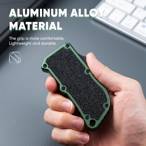 XXV 10Pcs Otf Aluminum Alloy Utility Knife, Retractable Box Cutter,Cute Heavy Duty Pocket Knife, Safety Replaceable