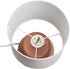 LT1168-TER 12.68" Simple Designs Chic Glow Mini Stacked Ceramic Table Lamp, Monochromatic Fabric Shade, Small Accent