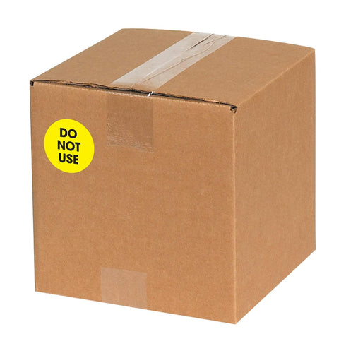 Tape Logic 2' Circle Label, 'Do Not Use', Fluorescent Yellow, Roll of 500 Stickers