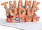 Thank You Pop Up Card,3D Floral Appreciation Greeting Card with Envelope and