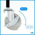 M10 3 Inch 360 (Set 4) Threaded Stem Caster Wheels, Heavy Duty Swivel Casters with Brake, Rotation, Quiet & Smooth