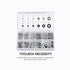 NEIKO 50400A Stainless Steel Lock and Flat Washer Assortment - 350 Piece Set, 12 Different Sizes in Spring Lock and