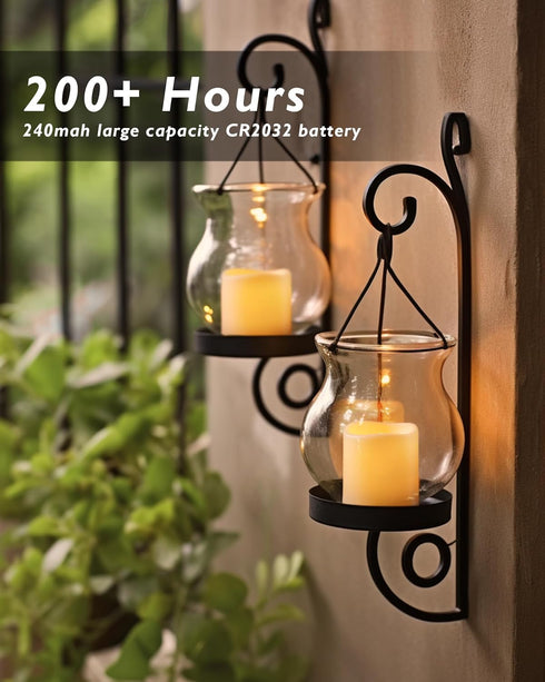 Homemory Flickering Flameless Votive Candles, 12PCS Battery Operated LED Votive Tealight Candles, Realistic Electricn Fake Candle for Easter, Wedding, Table (Battery Included) by Homemory