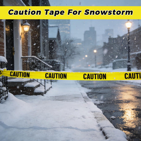 1 3 Inch 1000FT SWRT Roll Premium Yellow Caution Tape, x Bright Hazard Tape with Bold Black Text for Danger