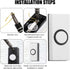 STDEV Wall Mounted Doorbell Switches With Screws Round Doorbell Push Button Replacement Hard Wiring Press Button