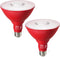 EDISHINE Dimmable Red LED Light Bulb, 2 Pack, PAR38 Red Flood Light, 18W (120W Equivalent) for Halloween Decoration