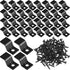 Ferraycle 100 Sets Table Top Fasteners - Heavy Duty Z Clips with 100 Black Screws for Desk Top Furniture