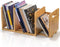 ZOOFOX Bamboo Desktop Bookshelf - Expandable Organizer, Small Display Shelf Book Rack for Office Supplies