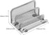 NUOBESTY Metal Mesh Vertical Book Organizer Desk Mail Sorter, Small Rack with Upright Compartments - Silver