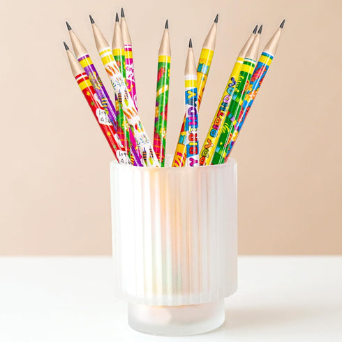 Fancy Land Happy Birthday Pencils, 50PCS Wooden Pencils with Eraser, Classroom Teacher Award for Kids