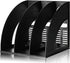 Lemical 3 Compartments Open Section Magazine File Holder, Desk Organizer for Document Storage