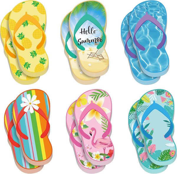 Flip Flop Sticky Pads, Hawaiian Fun Note Pads, Summer Themed Beach Notepad, Colorful Self Stick Memo Pads for Kids