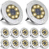 ZGWJ Solar Ground Lights,12 Pack Waterproof Solar Garden Lights, Upgraded Outdoor Garden
