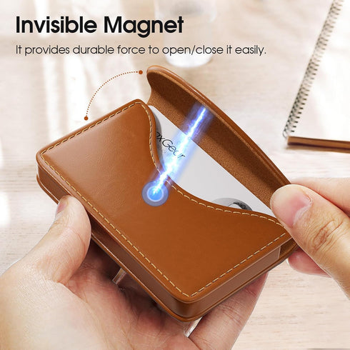 MaxGear Business Card Holder, PU Leather Case Pocket for Men or Women, Slim Credit Cards Carrier