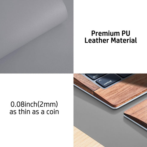 Leather Desk Pad Protector, Mouse Pad, Office Desk Mat, Non-Slip PU Leather Blotter, Waterproof Desk Writing Pad (36" x