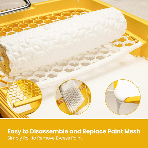 22 9-Inch Voomey Professional Paint Roller Kit Pcs, Upgraded Paint Roller with Super Coverage Effect, Paint Brush