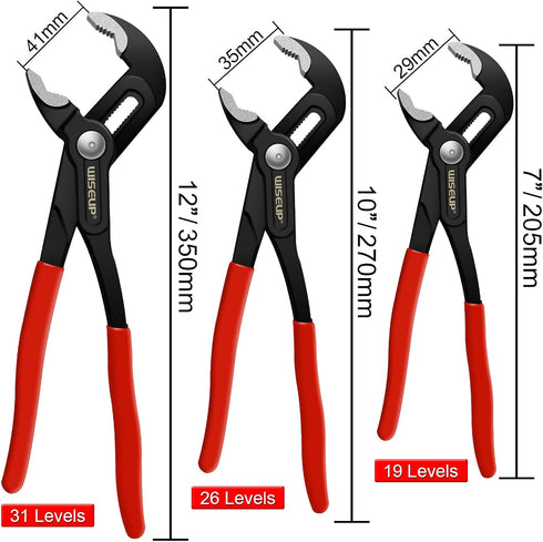 Groove Joint Pliers 7 Inch with Fast Adjustable V-Jaw Tongue and Groove Wrench for Plumbing, Home Repair