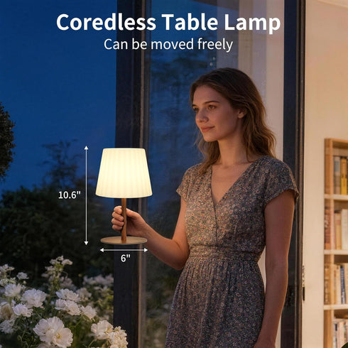 Heromind IP64 Dimmable 4000mAh Waterproof Shower Table Lamp, Remote Control, RGB Color Changing + Neutral White