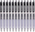 Ultra Fine Gel Pens, 12 Pack, Black Ink, 0.38mm Line-Size, Smooth Writing for Students and Professionals