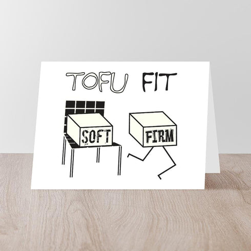 CafePress Tofu Fit Folded Greeting Card - Premium Quality
