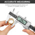 Digital Caliper Measuring Tool, 6 Inch Caliper Tool with Large LCD Screen, Easy Switch from Inch Millimeter Fraction, Stainless Steel Vernier Caliper Digital Micrometer for DIY/Household by Jiavarry
