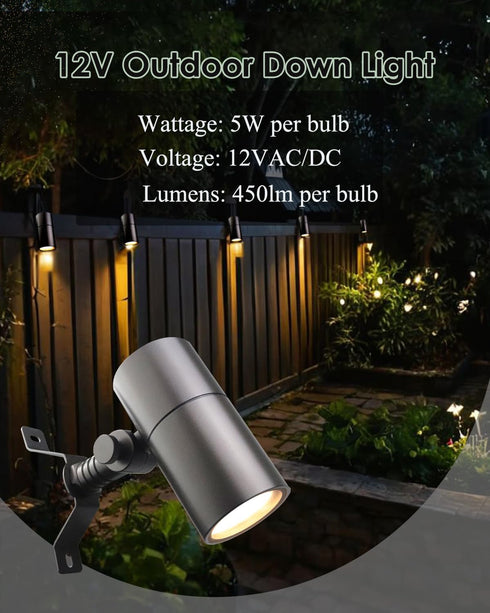 5W MR16 Bulb 1-Count Landscape Down Lighting Low Voltage Spot Lights Outdoor LED Wall Mounted Low Voltage Tree Lights