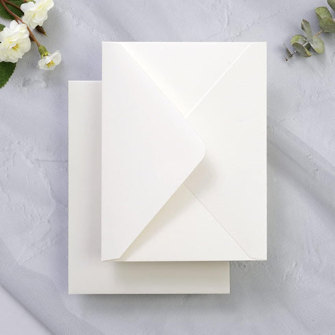 PONATIA 50 Pack A1 Envelopes, 3 5/8 x 5 1/8 Inches Ivory, Perfect for Weddings, RSVP Cards, Thank You Notes