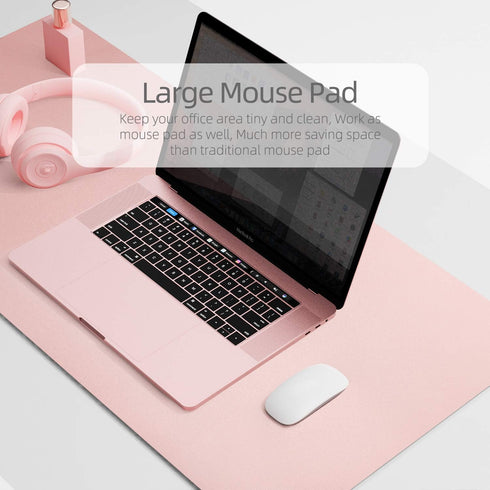 YSAGi Desk Pad, 23.6" x 13.7" Ultra Thin Waterproof PU Leather Blotter for Keyboard and Mouse