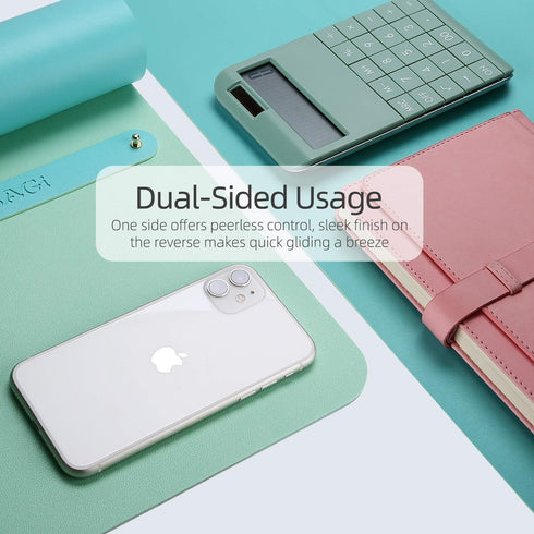 YSAGi Desk Mat, Large Waterproof Mouse Pad for Desk, Leather Desk Pad for Keyboard and Mouse, Dual-Sided Mat (35.4" x