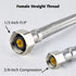 Plumb Pak PP23808 Ez Faucet Supply Tube, 3/8 X 1/2 In, 30 In L, Stainless Steel