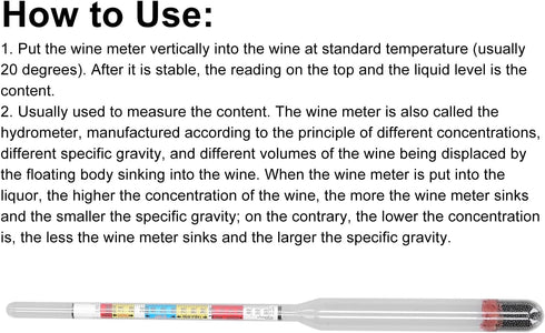 10Pcs 3 Wine Making Meter, Home Brewing Beer Hydrometer Test Jar Scales Household Supplies for Home Brewing Kit