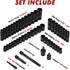 3/8" Set, 49 (5/16-Inch 3/4-Inch 8-22 mm), 6 Set CASOMAN Drive Impact Socket Piece Standard SAE and Metric Sizes