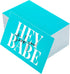 RXBC2011 2x3.5 Inches Pack 100 Hey Babe Card Thank You for supporting small business cards of Teal