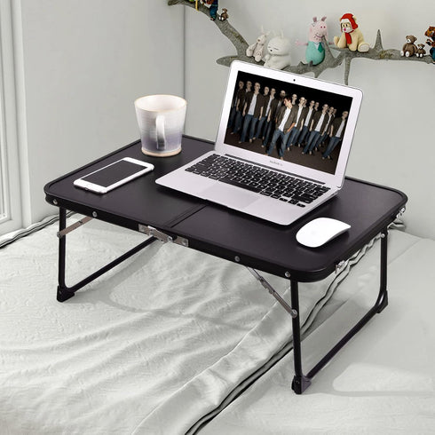 CHEERWELL Foldable Laptop Desk, Bed Table for Study & Reading, Portable Mini Picnic Table, Folds in Half with Inner