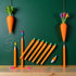 YuanHolumid 6Pcs 0.5mm Carrot Gel Pens, Orange School Company Writing Gel Pen, Creative Classic Cute Gel Pen to Write