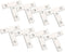 Alise T Flat Brackets, 60mm x 60mm Stainless Steel Corner Brace Mending Plate for Wood Tables, Chairs, Pack of 8