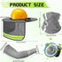 1 Set 2 Sun Hard Hat Shade Full Brim Hard Hat Sun Visor with Solar Fans and Neck Sunshade Cover UV Reflective Strap Arm